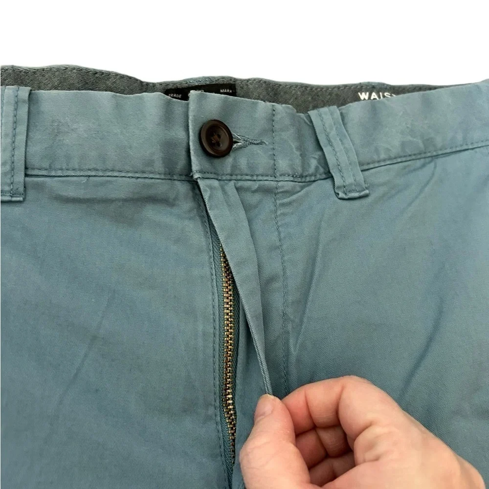 ♥️J. Crew Steel Blue Chino Khaki Cotton Stretch Casual Shorts Mens Size 30x9